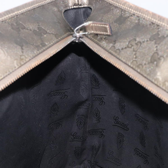 GUCCI GG Implementation Tote Bag PVC Gold Silver 211137 Auth BA15109