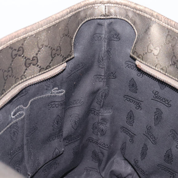 GUCCI GG Implementation Tote Bag PVC Gold Silver 211137 Auth BA15109