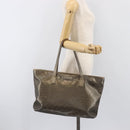 GUCCI GG Implementation Tote Bag PVC Gold Silver 211137 Auth BA15109-24