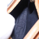 CELINE C Macadam Canvas Shoulder Bag Suede Blue Gold Auth BA15111A-11