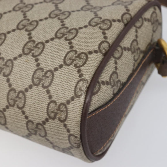 GUCCI GG Supreme Shoulder Bag PVC Beige Gold 89 02 018 Auth BA15113A
