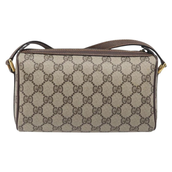 GUCCI GG Supreme Shoulder Bag PVC Beige Gold 89 02 018 Auth BA15113A