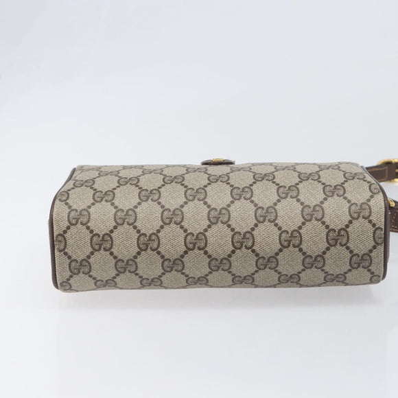 GUCCI GG Supreme Shoulder Bag PVC Beige Gold 89 02 018 Auth BA15113A