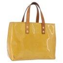 LOUIS VUITTON Monogram Vernis Reade PM Hand Bag Beige M91144 LV Auth BA15116-1