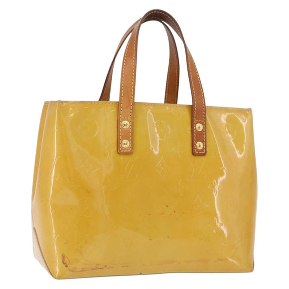 LOUIS VUITTON Monogram Vernis Reade PM Hand Bag Beige M91144 LV Auth BA15116