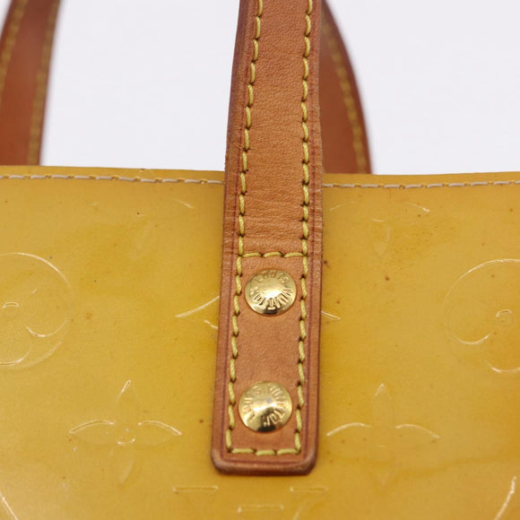 LOUIS VUITTON Monogram Vernis Reade PM Hand Bag Beige M91144 LV Auth BA15116
