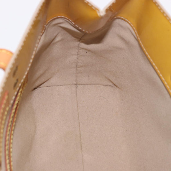 LOUIS VUITTON Monogram Vernis Reade PM Hand Bag Beige M91144 LV Auth BA15116