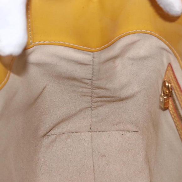 LOUIS VUITTON Monogram Vernis Reade PM Hand Bag Beige M91144 LV Auth BA15116