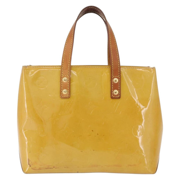 LOUIS VUITTON Monogram Vernis Reade PM Hand Bag Beige M91144 LV Auth BA15116