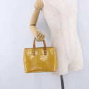 LOUIS VUITTON Monogram Vernis Reade PM Hand Bag Beige M91144 LV Auth BA15116-23