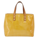 LOUIS VUITTON Monogram Vernis Reade PM Hand Bag Beige M91144 LV Auth BA15116-3