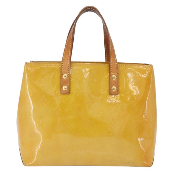 LOUIS VUITTON Monogram Vernis Reade PM Hand Bag Beige M91144 LV Auth BA15116