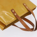 LOUIS VUITTON Monogram Vernis Reade PM Hand Bag Beige M91144 LV Auth BA15116-7