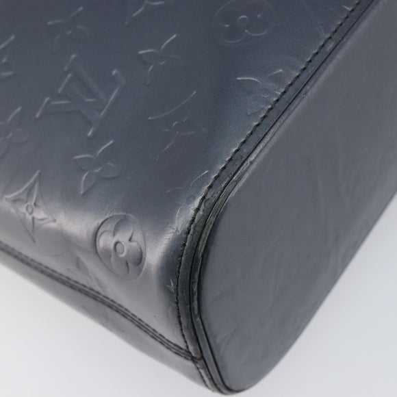 LOUIS VUITTON Monogram Mat Sutter Shoulder Bag Blue M55165 LV Auth BA15117