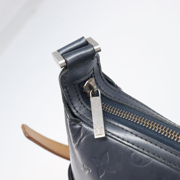 LOUIS VUITTON Monogram Mat Sutter Shoulder Bag Blue M55165 LV Auth BA15117