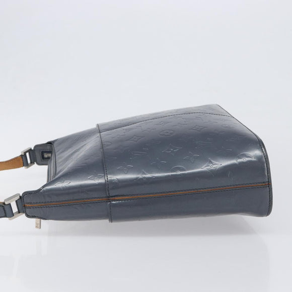 LOUIS VUITTON Monogram Mat Sutter Shoulder Bag Blue M55165 LV Auth BA15117