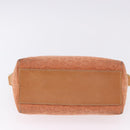 CELINE C Macadam Canvas Shoulder Bag Suede Orange Gold Auth BA15118-10