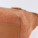 CELINE C Macadam Canvas Shoulder Bag Suede Orange Gold Auth BA15118-14