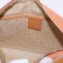 CELINE C Macadam Canvas Shoulder Bag Suede Orange Gold Auth BA15118-17
