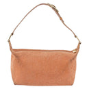 CELINE C Macadam Canvas Shoulder Bag Suede Orange Gold Auth BA15118-3