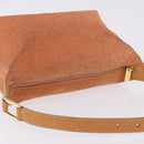 CELINE C Macadam Canvas Shoulder Bag Suede Orange Gold Auth BA15118-7
