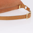 CELINE C Macadam Canvas Shoulder Bag Suede Orange Gold Auth BA15118-8