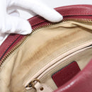 Chloe Paraty Hand Bag Leather 2way Bordeaux Gold Auth BA15119-10
