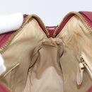 Chloe Paraty Hand Bag Leather 2way Bordeaux Gold Auth BA15119-22