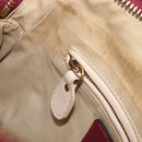 Chloe Paraty Hand Bag Leather 2way Bordeaux Gold Auth BA15119-23