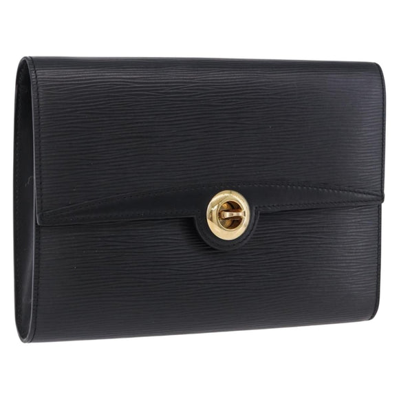 LOUIS VUITTON Epi Pochette Arche Shoulder Bag Black Noir M52572 LV Auth BA15120