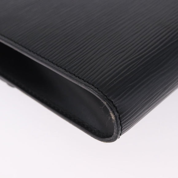 LOUIS VUITTON Epi Pochette Arche Shoulder Bag Black Noir M52572 LV Auth BA15120
