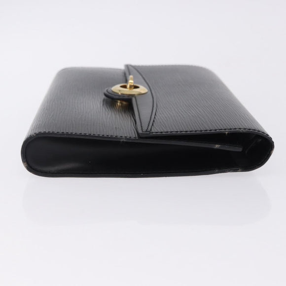 LOUIS VUITTON Epi Pochette Arche Shoulder Bag Black Noir M52572 LV Auth BA15120