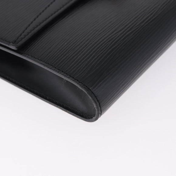 LOUIS VUITTON Epi Pochette Arche Shoulder Bag Black Noir M52572 LV Auth BA15120