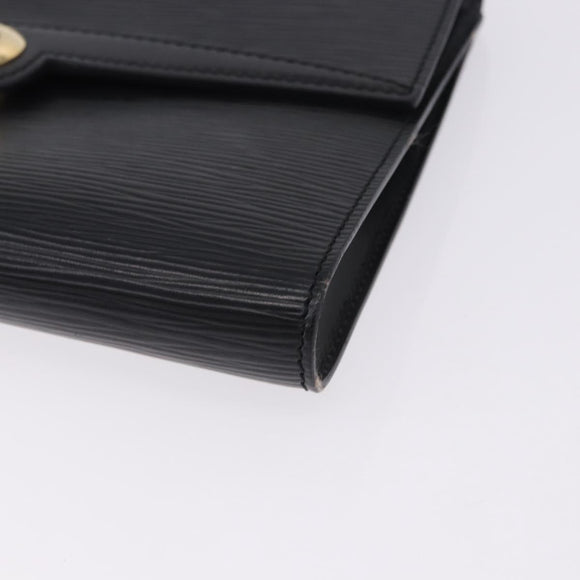 LOUIS VUITTON Epi Pochette Arche Shoulder Bag Black Noir M52572 LV Auth BA15120