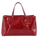 LOUIS VUITTON Monogram Vernis Wilshire PM Bag Pomme D'amour M93642 Auth BA15121-2