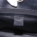 CELINE Macadam Canvas Tote Bag PVC Leather Black Gold Auth BA15122-17