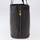 CELINE Macadam Canvas Tote Bag PVC Leather Black Gold Auth BA15122-3