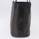 CELINE Macadam Canvas Tote Bag PVC Leather Black Gold Auth BA15122-4