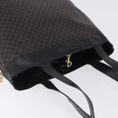 CELINE Macadam Canvas Tote Bag PVC Leather Black Gold Auth BA15122-6