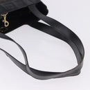 CELINE Macadam Canvas Tote Bag PVC Leather Black Gold Auth BA15122-7