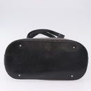 CELINE Macadam Canvas Tote Bag PVC Leather Black Gold Auth BA15122-5