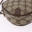 GUCCI GG Supreme Web Sherry Line Bag PVC Beige Gold 156 02 066 Auth BA15124-14