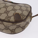 GUCCI GG Supreme Web Sherry Line Bag PVC Beige Gold 156 02 066 Auth BA15124-15