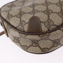 GUCCI GG Supreme Web Sherry Line Bag PVC Beige Gold 156 02 066 Auth BA15124-16