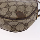 GUCCI GG Supreme Web Sherry Line Bag PVC Beige Gold 156 02 066 Auth BA15124-17