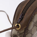 GUCCI GG Supreme Web Sherry Line Bag PVC Beige Gold 156 02 066 Auth BA15124-10