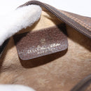 GUCCI GG Supreme Web Sherry Line Bag PVC Beige Gold 156 02 066 Auth BA15124-18
