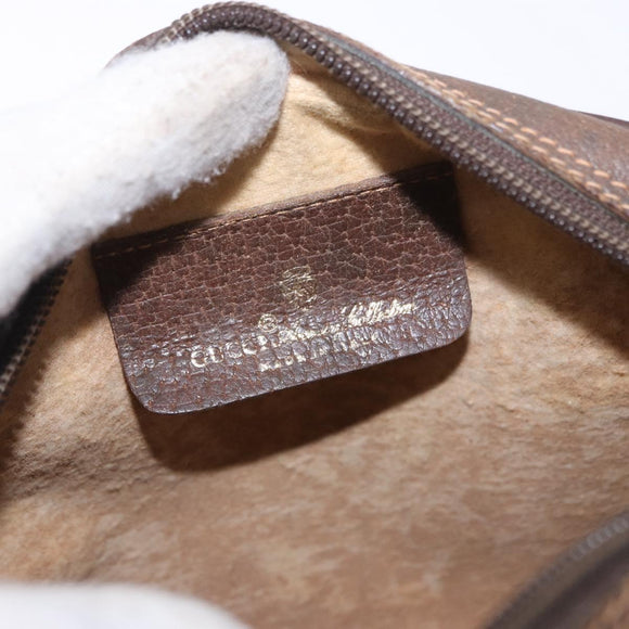 GUCCI GG Supreme Web Sherry Line Bag PVC Beige Gold 156 02 066 Auth BA15124