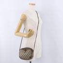 GUCCI GG Supreme Web Sherry Line Bag PVC Beige Gold 156 02 066 Auth BA15124-21