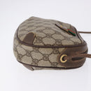 GUCCI GG Supreme Web Sherry Line Bag PVC Beige Gold 156 02 066 Auth BA15124-3